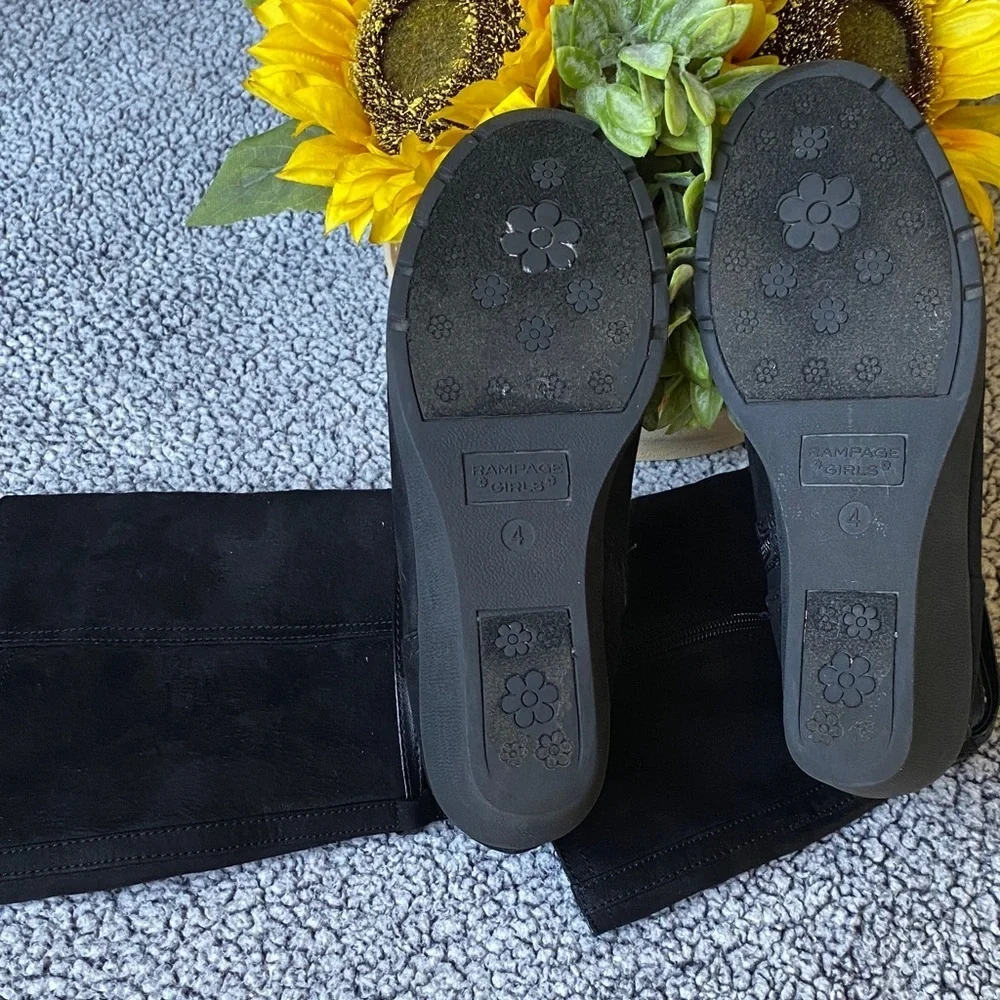 Rampage Black girl Boots with Wedge Heel
